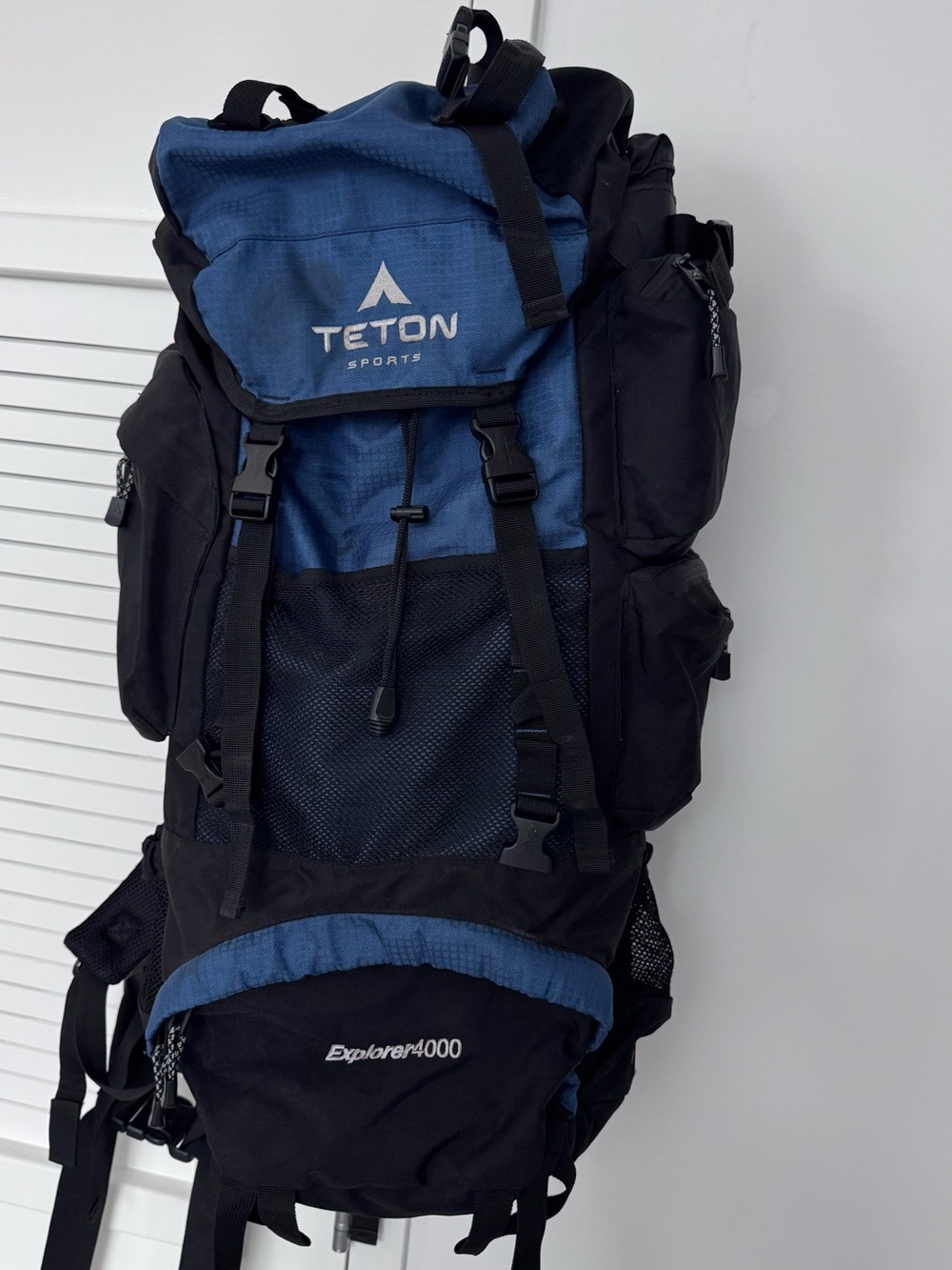 Explorer 4000 Blue and Black Hiking Backpack